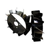 Bricoferr PT600010 paar metalen wielen, 100 mm, zwart