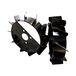 Bricoferr PT600010 paar metalen wielen, 100 mm, zwart