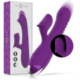 INTENSE FUN Iggy Multifunction Rechargeable Vibrator Up and Down With Clitoral Stimulator Purple