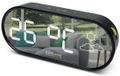 Explore Scientific RDC2002W spiegelweergave, tijd en binnentemperatuur, symboolweersvoorspelling, dubbele wekker, 3 helderheidsniveaus, soft-touch bediening, USB-aansluiting, zwart