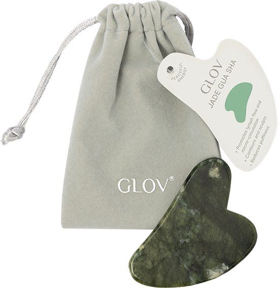GLOV Jade Gua Sha Massage Tool Face Massager for Skin Care Gua Sha Stone Face Stone Gua Sha