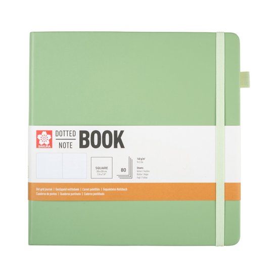 Sakura gestippeld hardcover notitieboek 20 x 20 cm