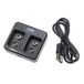 vhbw Chargeur de batterie avec 2 compartiments pour batteries Ni-Cd, NiMH, Li-Ion, piles domestiques (blocs de 9 V), chargeur micro-USB