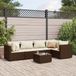 Maison Exclusive - Salon de jardin 6 pièces avec coussins, marron, en polyrotin