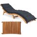 Acaciahout bain de soleil certifié FSC® avec coussin anthracite