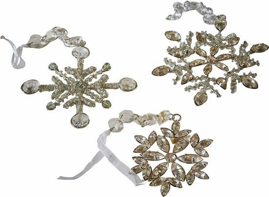 LOBERON Hanger set van 3 Aleyna zilverkleurig