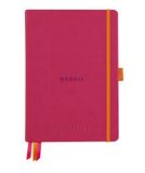 RHODIA 118581C - Hardcover Notitieboek Bullet Journal Goalbook Framboos - A5 14,8 x 21 cm - Dot Stippen - 240 pagina's - Clairefontaine Wit Papier 90 g/m² - 3 Leeslinten, Elastieksluiting - Imitatieleer