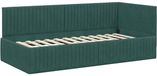 vidaXL Cadre de lit d'angle velours vert foncé 90 x 190 cm