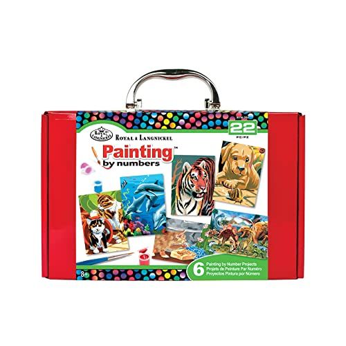 Pracht Creatives Hobby Royal & Langnickel - Schilderen op nummer, 6 schilderijen met diermotieven, incl. kleuren en penselen, voor volwassenen en kinderen vanaf 8 jaar