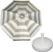 Merkloos Parasol - Zilver/wit - D120 cm - incl. draagtas - parasolvoet - 42 cm