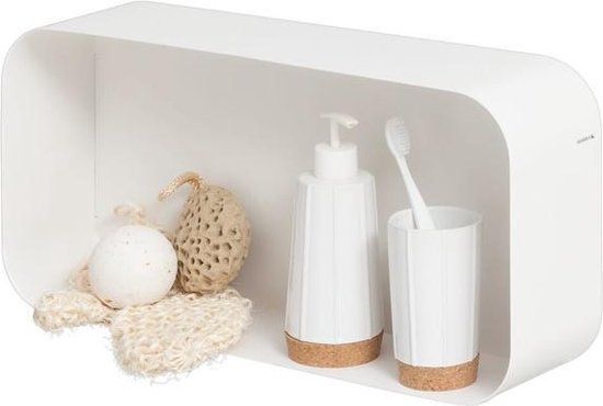 Sealskin Brix Wandkubus - 12x50x24 cm - Metaal - Wit