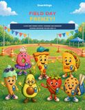 Snacklings: Field Day Frenzy!: A Cute Food Friends Sports, Teamwork and Friendship Coloring Adventure for Kids Ages 4-8