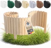 Floranica Bedrand Gazonrand Hout 10 x 100 cm Natuurhout Tuinhek Rolrand Palissade Houten hek tuinafscheiding