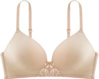 Dorina Voorgevormde BH zonder beugel - Soft Bh - Comfortabele T-shirt bh met dunne bandjes - 65B - Zwart
