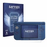 Savvies Screenprotector voor Nintendo New 3DS XL (Unteres Display) - Folie Beschermfolie transparant 6 Stuks