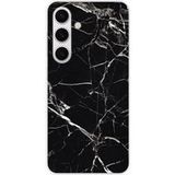 Samsung Galaxy S25 hoesje - Zwart marmer design
