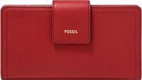 FOSSIL Portemonnee Logan RFID Tab Clutch Garnet Rood