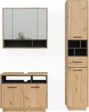 Vicco Meuble de salle de bain Beatrice, chêne artisanal, 3 pièces
