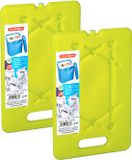 Plasticforte Platte dunne Koelelementen 800 gram - 2x - 30 x 20 x 1.5 cm - groen