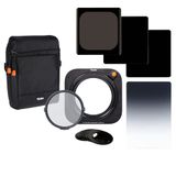 Rollei Filterhouder Master Set MK 3. Rechthoek filterhouder incl. magnetisch CPL filter, adapterringen van 52 tot 82 mm, Soft GND8, ND8, ND64, ND1000