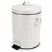 Relaxdays Badkamer prullenbak - 5 l - metaal - wit