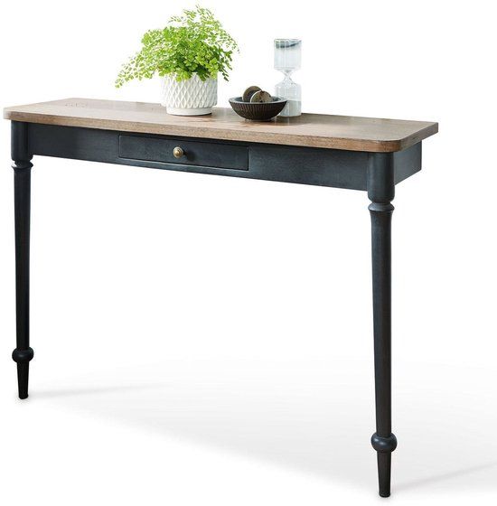 Loberon Sidetable Jarobrod zwart/bruin