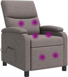 vidaXL - Relaxstoel - Taupe - Stof