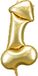 Party Deco Folieballon Penis Goud Groot 88cm