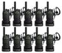 Oreillette talkie-walkie - Set talkie-walkie PMR446 - 10 pièces - Noir - 1200 mAh - Avec VOX