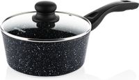 Westinghouse Steelpan – Ø 18 cm – Inductie Pan – Inclusief Deksel – Black Marble