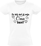 Sols Zo blij dat jij mijn oma bent Dames T-shirt - Wit - 3XL