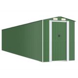 vidaXL Tuinschuur - 192x1021x223 cm - Gegalvaniseerd Staal - Groen