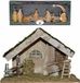 Merkloos / Sans marque Euromarchi Complete kerststal met 8 kerstbeelden - 42 x 19 x 30 cm - kerstdecoratie - kerststallen