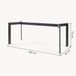 en.casa Tafelonderstel Verg tafelpoot stalen frame 160x70x72 cm zwart