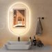 Shenzhen Haorui Industrial Technology Co., Ltd. Miroir de salle de bain dimmable 80 x 50 cm avec fonction anti-buée et 3 couleurs de lumière