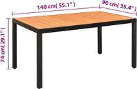 vidaXL 7-delige Tuinset Aluminium Zwart