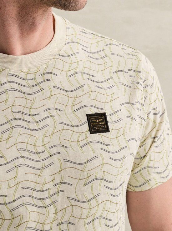 PME Legend Heren T-shirt Creme Maat XL