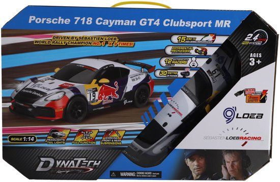 kool speed Porsche - Radiografisch bestuurbare auto - 1:14 718 Cayman GT4 Clubsport MR - Blauw