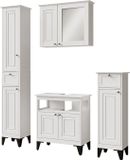 Vicco Badkamermeubelset Vanity, Wit, 4-delig