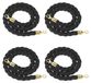 Set de 4 câbles de délimitation, noir, 152 cm, avec crochets en acier inoxydable