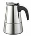 Cheffinger Machine à café italienne en Inox 6 tasses Compatible induction pour café moka, Argent