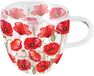 Ambiente Poppy All Over White Dubbelwandig Glas 0.2L – Klaprozen Design - set van 6