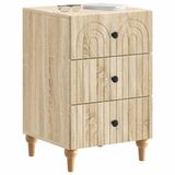 vidaXL - Nachtkastje - Sonoma - Eiken - 43x41x66,5 cm - Bewerkt hout