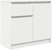 vidaXL Dressoir met lade, wit, 71 x 35 x 65 cm, spaanplaat