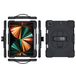 Hoesje iPad Pro 12,9 inch 2022/2021/2020/2018 hoes (6e /5e /4e /3e generatie) hoes met penhouder, robuuste beschermhoes met 360 graden draaibare standaard en polsband, zwart