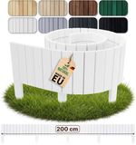 Floranica Houten Borderrand Flexibel 20 x 200 cm Wit