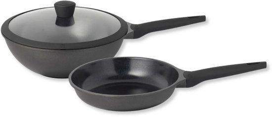 Sola Pannenset Ceramic Deluxe - Koekenpan ø 28 cm en Wokpan ø 30 cm - keramische anti-aanbaklaag