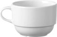 HENDI Cappuccinokop – Versterkte randen – 0,23L – Wit porselein – Ø90mm