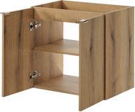 en.casa Wastafelonderkast Newport met deuren 60x60x40 cm eikenkleurig
