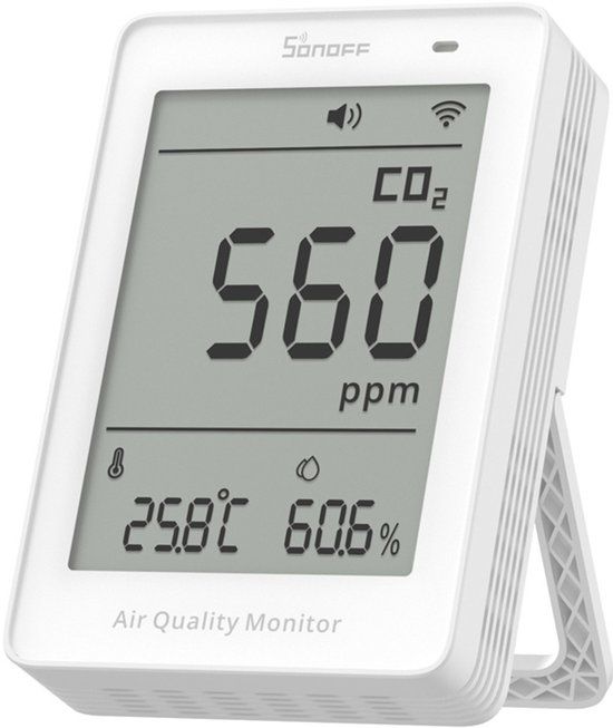 Sonoff SAWF-08P Wifi Co2-Luchtmeeter Met Lcd-Scherm Voor Domotica
